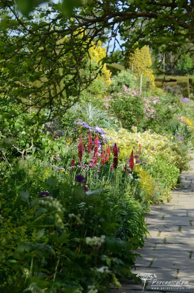 Legenda mezi anglickými zahradami - Great Dixter 14 Průhled od domu na Dlouhý záhon (The Long Border).